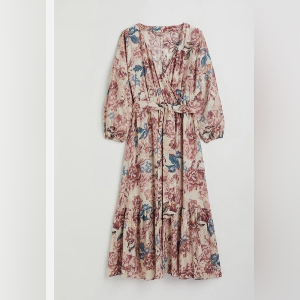 H&M Floral Maxi Dress in Pink and Blue